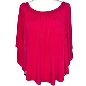 Express hot pink ruffle blouse XS‎